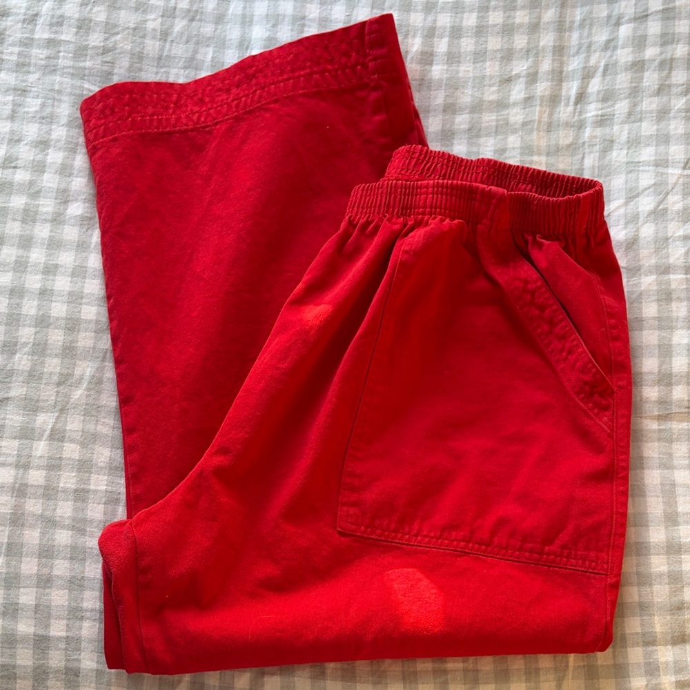Big Bud Press Wide Leg Pants in Red
